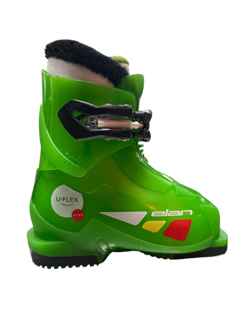 Vist Large View of Product Image Which is Used Elan U FLEX Boys DH Ski Boot Green 165 MP - Y09