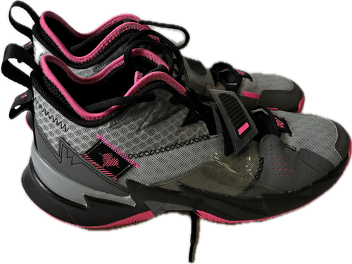 Vist Large View of Product Image Which is Used Jordan Basketball Shoes W Black And Pink Youth 12.0