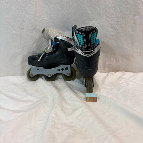 Vist Large View of Product Image Which is Used Bauer PRODIGY Roller Hockey Skates Black Youth 11