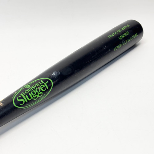 Vist Large View of Product Image Which is Used Louisville Slugger YOUTH 125 MAPLE BB/SB Wood Bat Black 28"