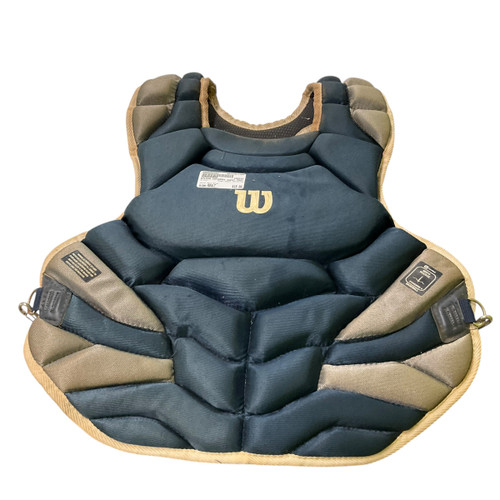 Vist Large View of Product Image Which is Used Wilson CHEST PROTECTOR Catchers Chest Protector Navy Blue Adult
