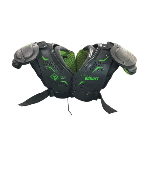 Vist Large View of Product Image Which is Used Schutt Y FLEX FB Shoulder Pads Black XL