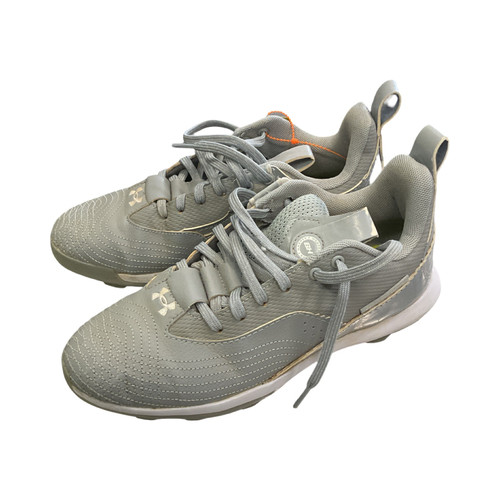 Vist Large View of Product Image Which is Under Armour, BRYCE HARPER 7, BB/SB Cleats, Grey, Junior, 05