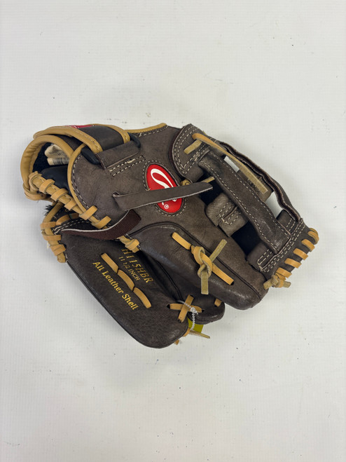 Vist Large View of Product Image Which is Used Rawlings HIGHLIGHT BB/SB Glove RH Throw Brown 11 1/2"