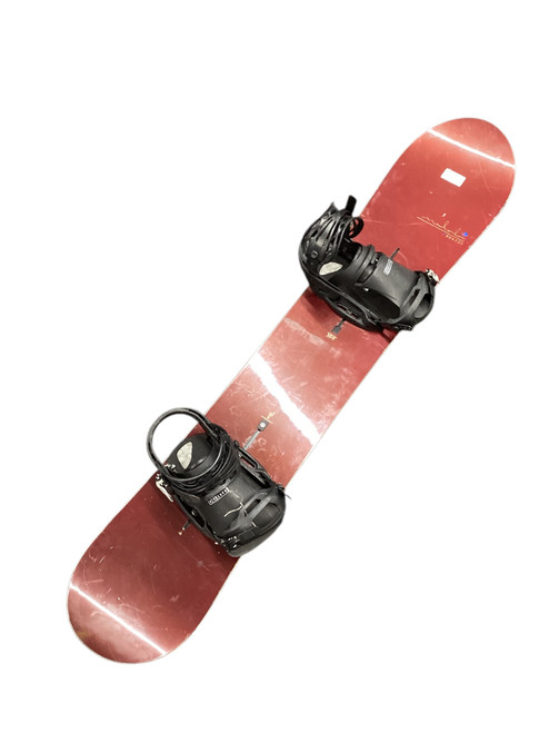 Vist Large View of Product Image Which is Used Burton MALOLO Mens Snowboard and Bindings Maroon 162 cm