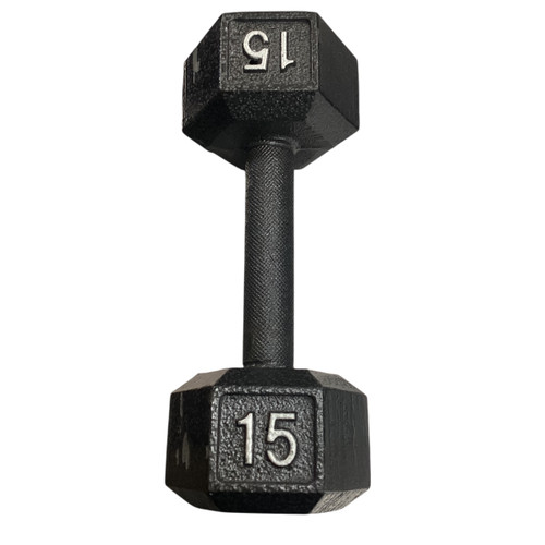 Vist Large View of Product Image Which is Used Hex Dumbbell (Each) 15 lb