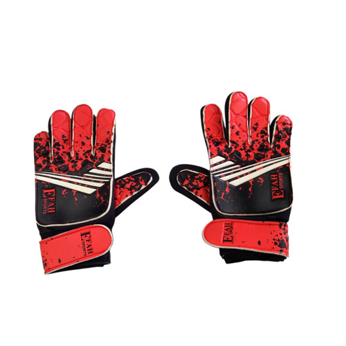 Vist Large View of Product Image Which is Used EFAH SPORTS GLOVES Soccer Goalie Gloves Black And Red 5