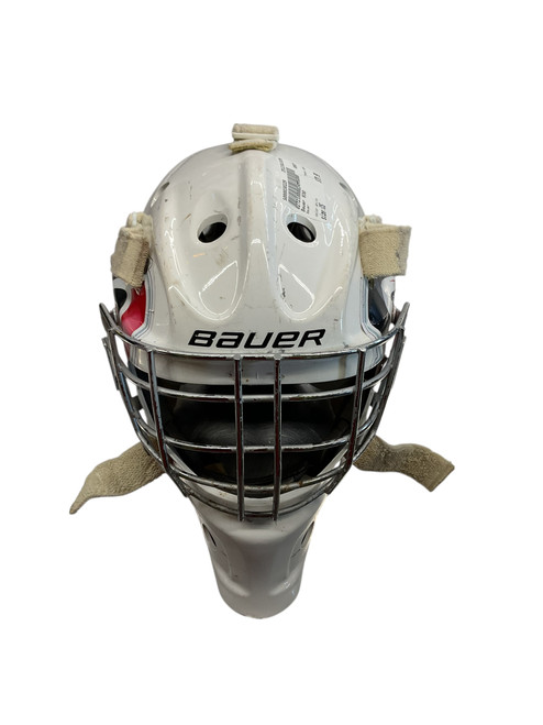Vist Large View of Product Image Which is Used Bauer 930 Junior Goalie Helmet/Mask White One Size