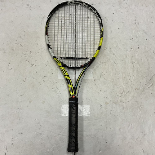 Vist Large View of Product Image Which is Used Babolat AEROPRO DRIVE Adult Tennis Racquet Yellow 4 1/4"