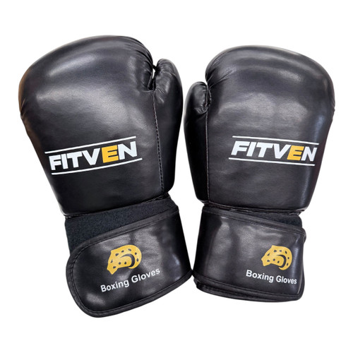 Vist Large View of Product Image Which is Used Boxing Gloves Black Senior