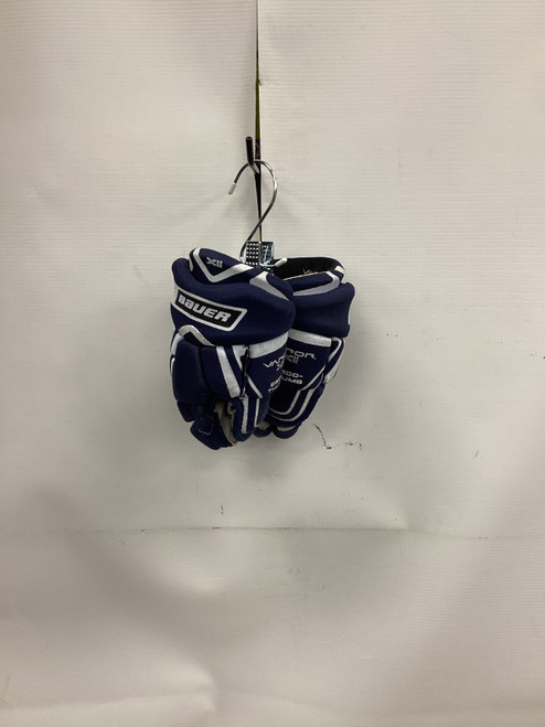 Vist Large View of Product Image Which is Used Bauer VAPOR XII Youth Gloves Navy Blue 8"