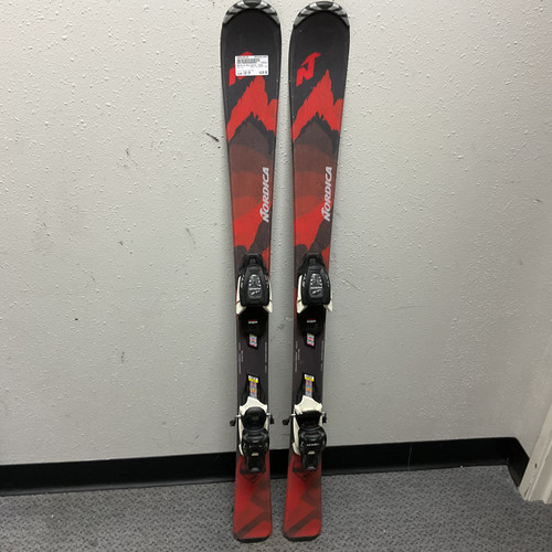 Vist Large View of Product Image Which is Used Nordica NAVIGATOR TEAM Boys DH Ski/Binding Black And Red 120 cm