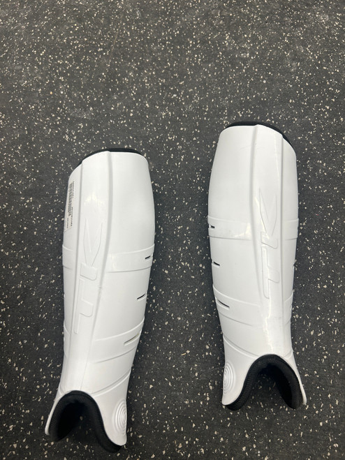 Vist Large View of Product Image Which is Used TK 2 FH Shin Guards White 10"