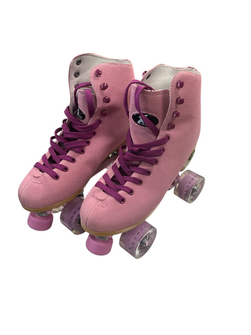Vist Large View of Product Image Which is Used FOXY SKATES Senior Roller Quad Skates Pink Senior 9