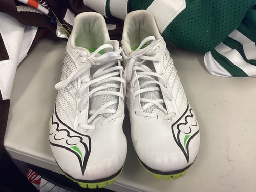 Vist Large View of Product Image Which is Used Saucony Track & Field Cleats Adult White Senior 8
