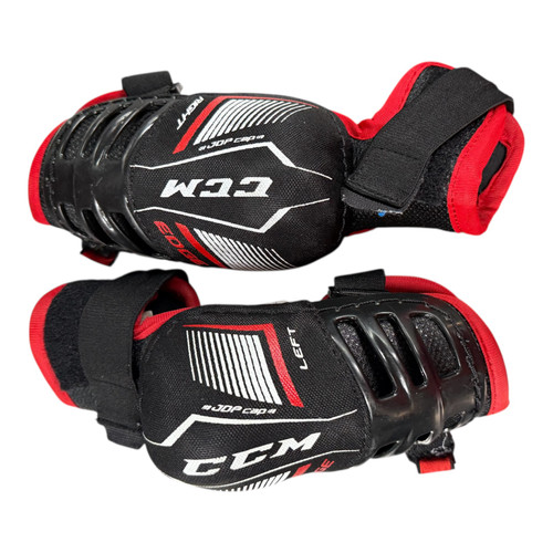 Vist Large View of Product Image Which is Used CCM EDGE Youth Elbow Pads SM