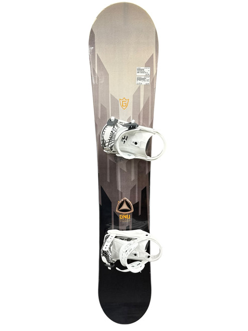 Vist Large View of Product Image Which is Used GNU Carbon Highbeam Men’s 153 Snowboard (Board Only) Grey and Black