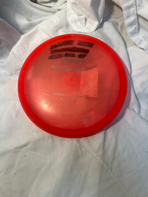 Vist Large View of Product Image Which is Used Innova CHAMPION PANTHER Disc Golf Mid Range Red