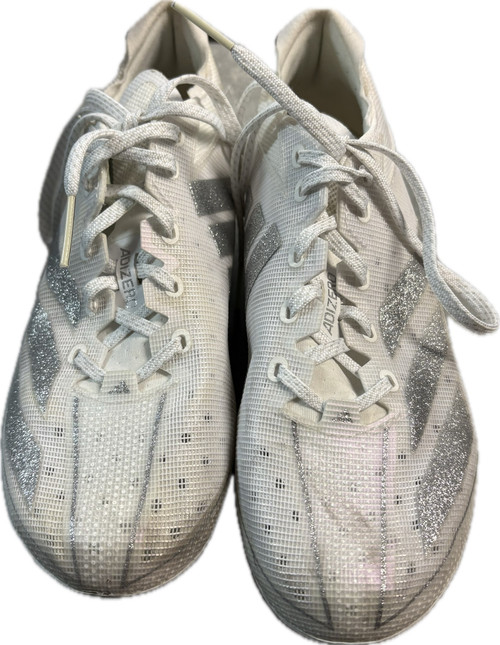 Vist Large View of Product Image Which is Used Adidas LAX Cleats Womens White Senior 6.5