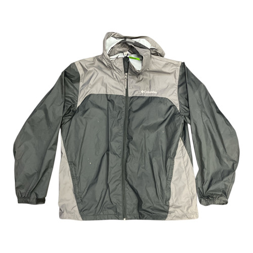 Vist Large View of Product Image Which is Used Columbia COLUMBIA PACKABLE WINDBREAKER Outerwear Light Jacket M Grey And Black LG