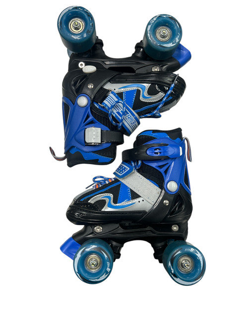 Vist Large View of Product Image Which is Used ELIITI Child Roller Quad Skates Navy Blue Adjustable