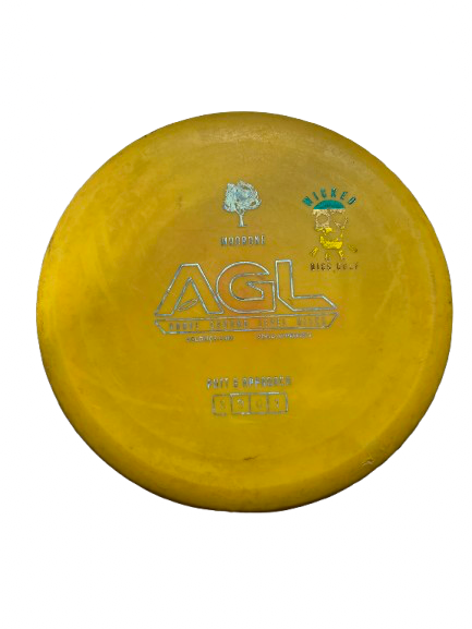 Vist Large View of Product Image Which is Used AGL DISCS MADRONE Disc Golf Putter Gold