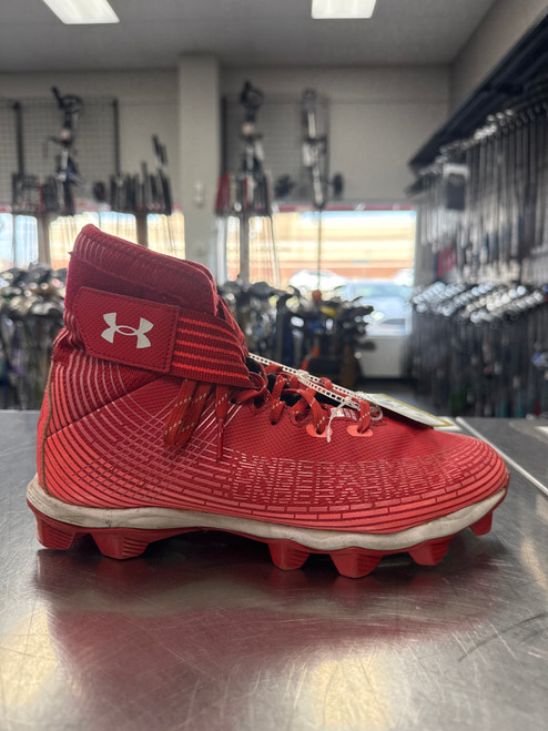 Vist Large View of Product Image Which is Used Under Armour FIRE Adult FB Cleats Red Senior 8