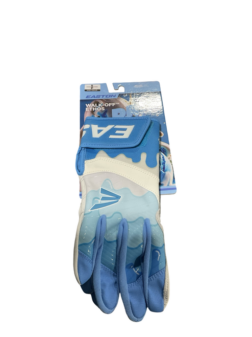 Vist Large View of Product Image Which is Used Easton ADULT SMALL BB/SB Batting Gloves Carolina Blue SM