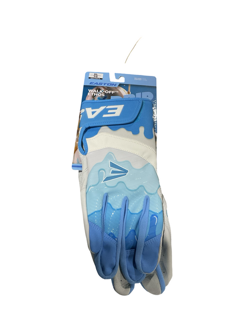 Vist Large View of Product Image Which is Used Easton ADULT XLARGE BB/SB Batting Gloves Carolina Blue XL