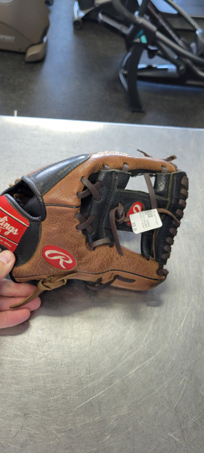 Vist Large View of Product Image Which is Used Rawlings PREMIUM D1125IBPT BB/SB Glove RH Throw Brown 11 1/4"