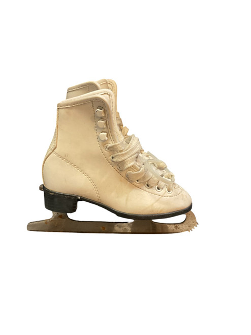 Vist Large View of Product Image Which is Used CCM PIROUETTE SZ Y 13 Girls Figure Skate White Youth 13.0