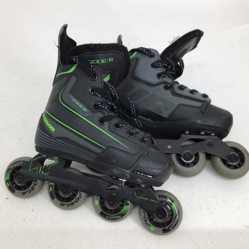 Vist Large View of Product Image Which is Used TOUR CODE 9 YTH 11-J 1 ADJ INLINE SKATES Roller Hockey Skates Black Youth 11.0