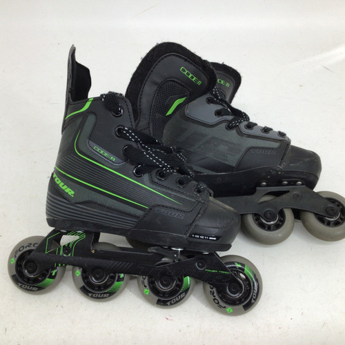 Vist Large View of Product Image Which is Used TOUR CODE 9 YTH 11-J 1 ADJ INLINE SKATES Roller Hockey Skates Black Youth 11.0
