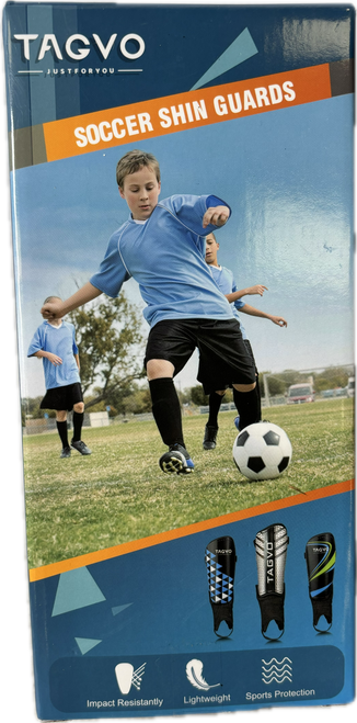 Vist Large View of Product Image Which is Used TAGVO Soccer Shin Guards Junior Black SM