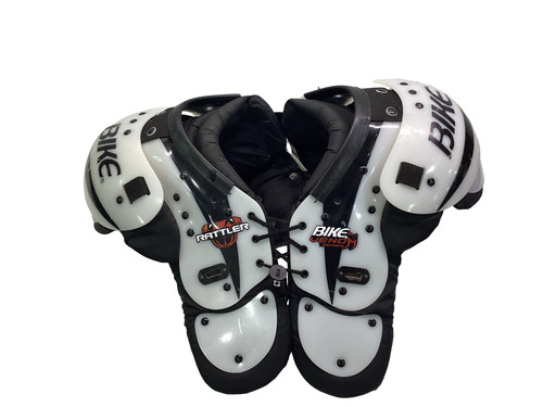 Vist Large View of Product Image Which is Used Bike BIKE VENOM RATTLER FB Shoulder Pads White LG