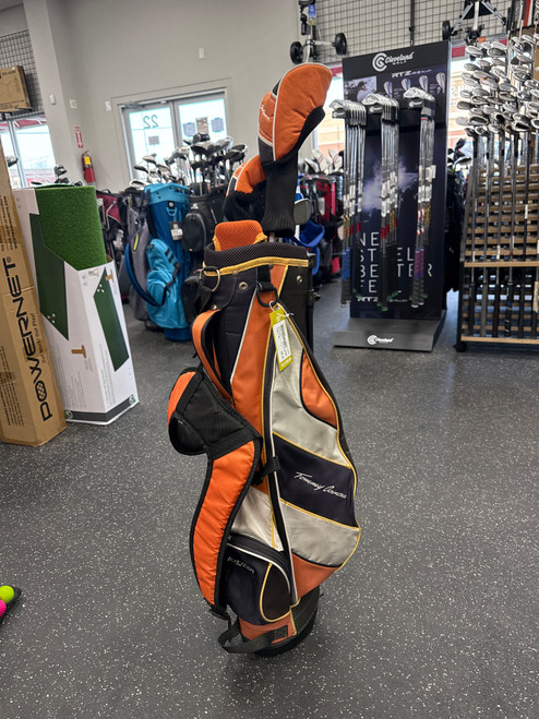Vist Large View of Product Image Which is Used Tommy Armour HOTSCOT 9-12 Jr Package Set RH Black And Orange 7 Piece