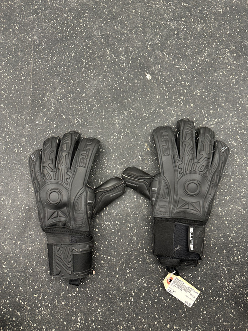 Vist Large View of Product Image Which is Used Elite PRO F5 Soccer Goalie Gloves Black 7