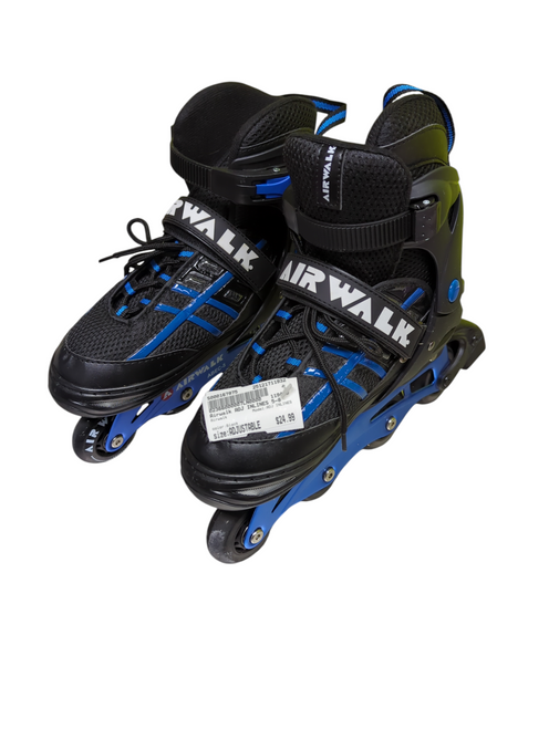 Vist Large View of Product Image Which is Used Airwalk ADJ INLINES Senior Rec Fitness Skates Black Adjustable