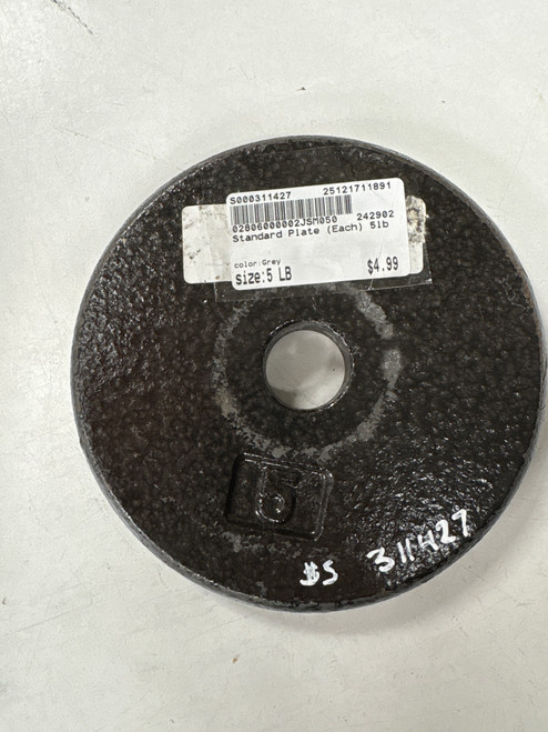 Vist Large View of Product Image Which is Used Standard Plate (Each) Grey 5 lb