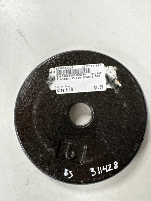 Vist Large View of Product Image Which is Used Standard Plate (Each) Grey 5 lb
