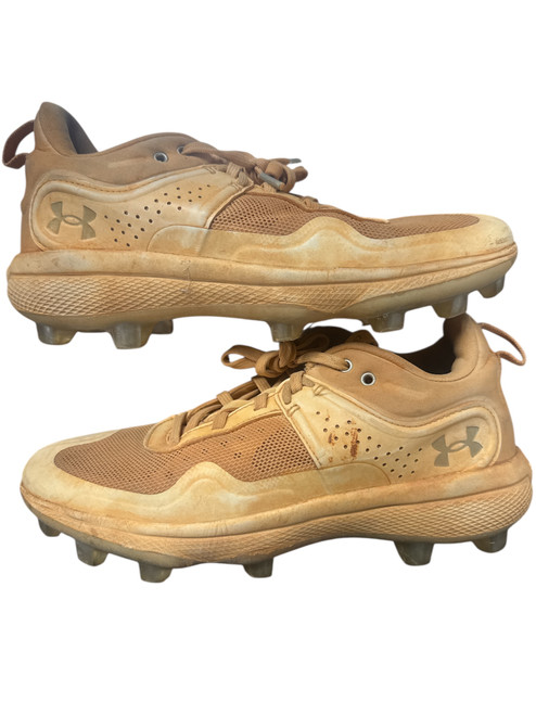 Vist Large View of Product Image Which is Used Under Armour GLYDE BB/SB Cleats White Senior 7