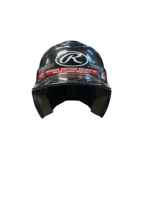 Vist Large View of Product Image Which is Used Rawlings BLACK HELMET Batting Helmet No Mask Black MD