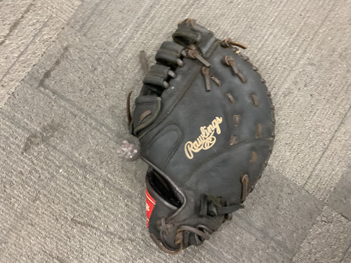 Vist Large View of Product Image Which is Used Rawlings PREMIUM SERIES BB/SB First Base LH Throw Black 12 1/2"