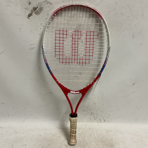Vist Large View of Product Image Which is Used Wilson US OPEN Junior Tennis Racquet Red 23"