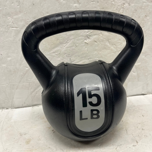 Vist Large View of Product Image Which is Used Kettlebell Black 15 lb