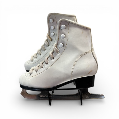 Vist Large View of Product Image Which is Used Girls Figure Skate White Youth 13.0