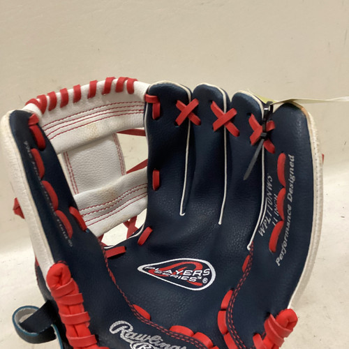 Vist Large View of Product Image Which is Used Rawlings WPL110NWS BB/SB Glove RH Throw White/Red/Navy 11"