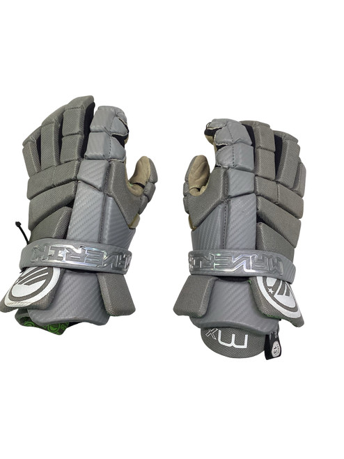 Vist Large View of Product Image Which is Used Maverik MX Lacrosse Gloves Mens Grey 13"