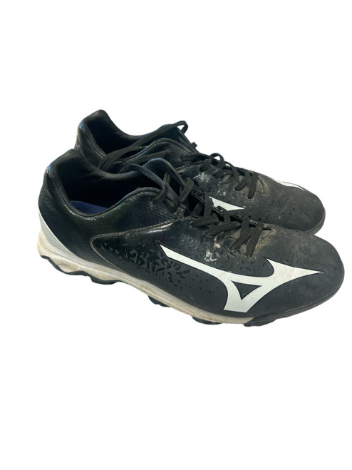 Vist Large View of Product Image Which is Used Mizuno 11GP192209 BB/SB Cleats Black And White Senior 8
