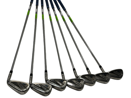 Vist Large View of Product Image Which is Used Taylormade SIM2 MAX Mens Golf Iron Set RH 5I-AW w/ KBS Max MT 85 S-Flex Shafts +1/2"